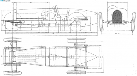 1934 Bugatti Type 59 OW blueprint