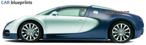 2009 Bugatti Veyron EB 16.4 Coupe blueprint