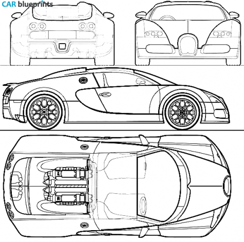 2009 Bugatti Veyron Grandsport Coupe blueprint