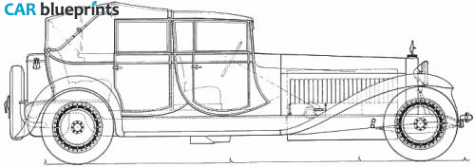 1931 Bugatti T41 Royale Doctor Fuchs Weinberger Berline de Voyage Phaeton blueprint