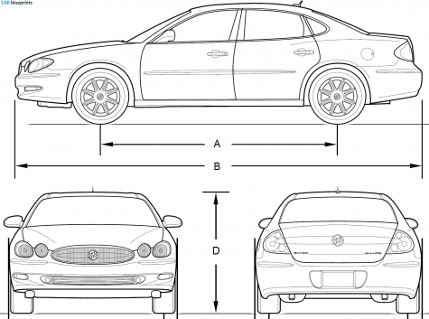 2007 Buick Allure Sedan blueprint