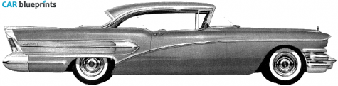 1958 Buick Century 66R Riviera Hardtop Sedan blueprint