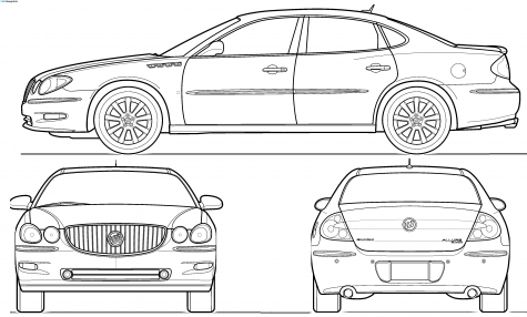 2009 Buick Lacross Super Sedan blueprint