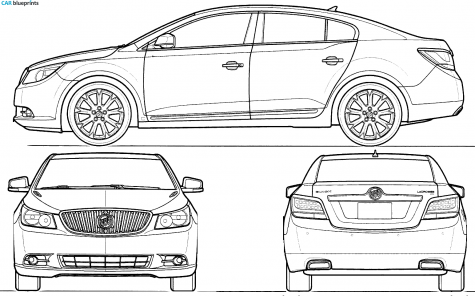 2010 Buick Lacrosse Sedan blueprint