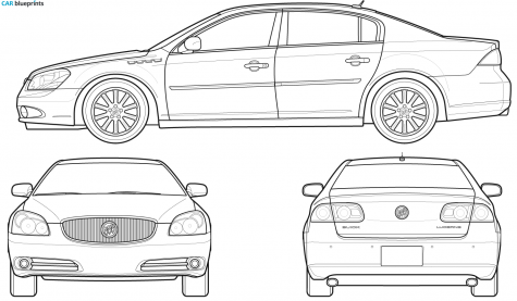 2007 Buick Lucerne Sedan blueprint