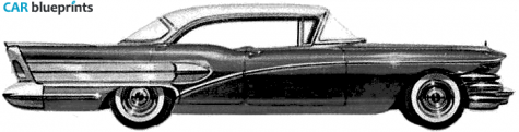 1958 Buick Special 46R Riviera Hardtop Sedan blueprint