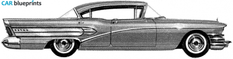 1958 Buick Super 53 Riviera Hardtop Sedan blueprint