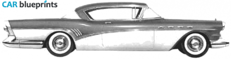 1957 Buick Super Riviera 2-door Hardtop Coupe blueprint