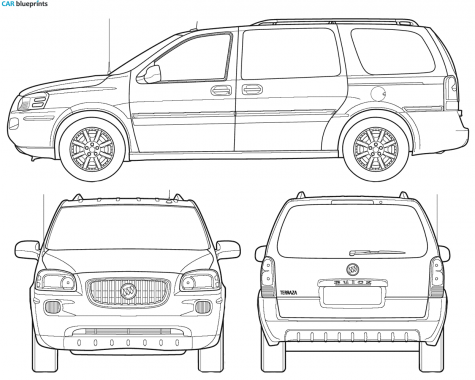 2006 Buick Terraza Minivan blueprint