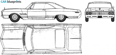 1966 Buick Wildcat 2-door Hardtop Coupe blueprint