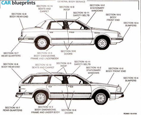 1994 Buick Century Sedan blueprint