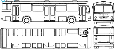 1973 Bussing 110-V-R Bus blueprint