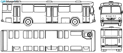 1973 Bussing 110-V-R Stadtlinienbus Bus blueprint