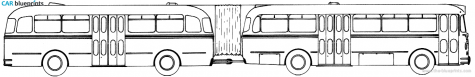 1952 Bussing 6000T Hannover Bus blueprint