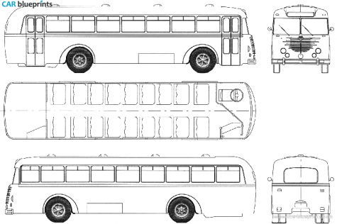 1954 Bussing 6000T Faltturen Trambus Bus blueprint