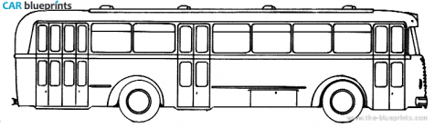 1954 Bussing 6000T Trambus Bus blueprint