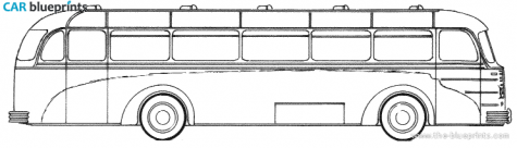 1954 Bussing 6500T Trambus Bus blueprint