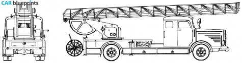 1958 Bussing 8000 Fire Truck blueprint