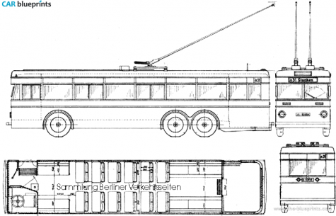 1933 Bussing AEG-1001 Bus blueprint