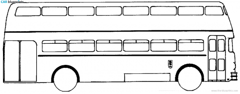 1955 Bussing BU E2 U55 Double Decker Bus blueprint