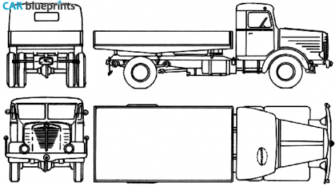 1958 Bussing LS7 Truck blueprint