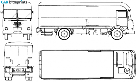 1962 Bussing LU5-10 Van blueprint