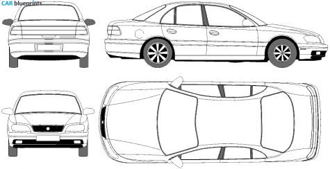 2001 Cadillac Catera Sedan blueprint