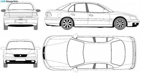 2001 Cadillac Catera Sedan blueprint