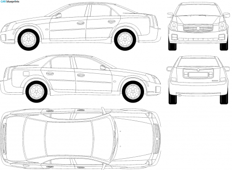 2003 Cadillac CTS Sedan blueprint