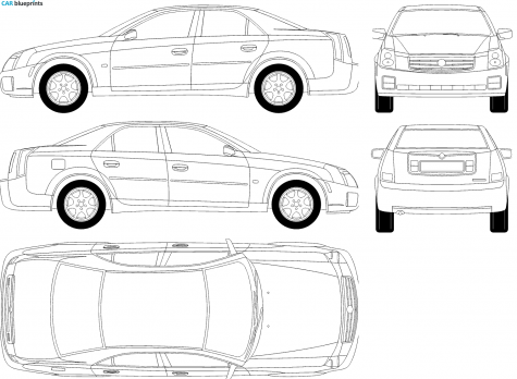 2003 Cadillac CTS Sedan blueprint