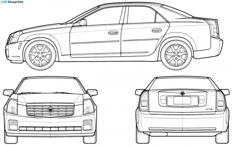 2004 Cadillac CTS Sedan blueprint