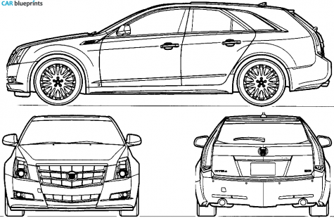 2010 Cadillac CTS Station Wagon blueprint