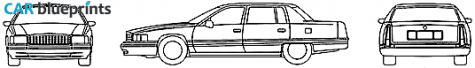 1996 Cadillac Deville Sedan blueprint