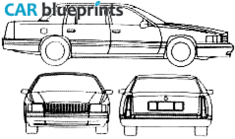 1999 Cadillac DeVille Sedan blueprint