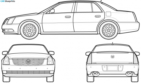 2007 Cadillac DTS Sedan blueprint