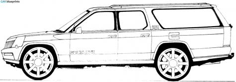 2010 Cadillac Escalade ESV SUV blueprint