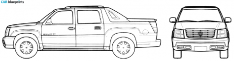 2004 Cadillac Escalade EXT Pick-up blueprint