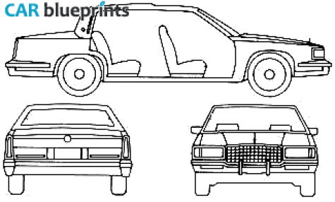 1989 Cadillac DeVille Sedan blueprint