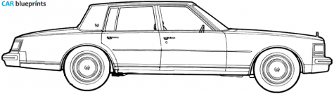 1980 Cadillac Seville Sedan blueprint