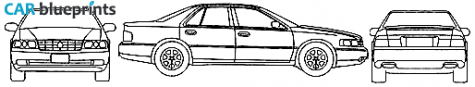 2002 Cadillac Seville Sedan blueprint