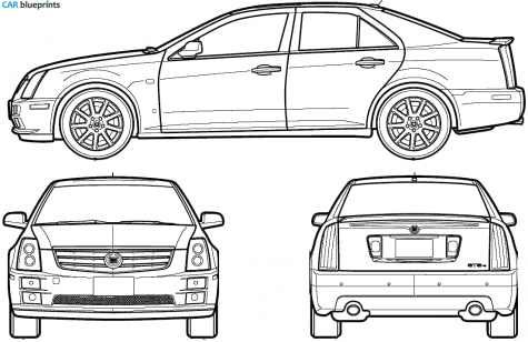 2006 Cadillac STS Sedan blueprint