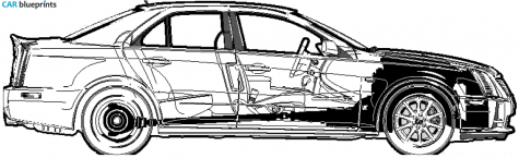 2006 Cadillac STS-V Sedan blueprint