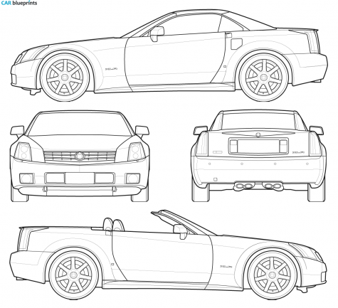 2007 Cadillac XLR Roadster Coupe blueprint