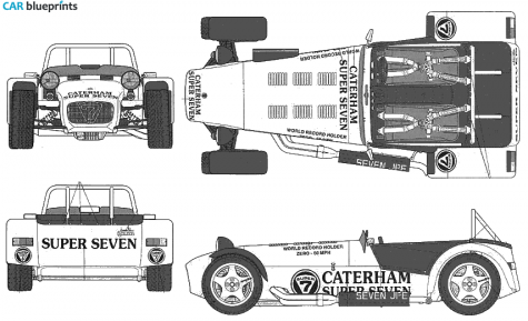 1973 Caterham Super Seven Cabriolet blueprint