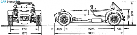 1973 Caterham Super Seven Cabriolet blueprint