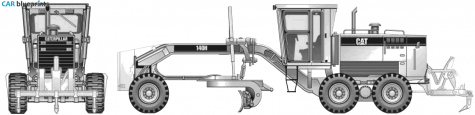 Caterpillar 140H Global Motor Grader Tractor blueprint