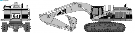 Caterpillar 365C L Tractor blueprint