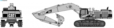 Caterpillar 385C Tractor blueprint