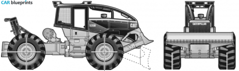 Caterpillar 535B Skidder Tractor blueprint