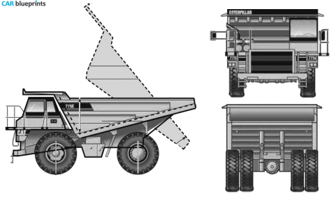 Caterpillar 775E Off Highway Truck blueprint